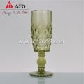 Retro Drinking Goblet Wine Glass Sets with Green